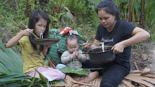30 Days: Single mother - Hungry, tired of raising children alone - Completing the bamboo house
