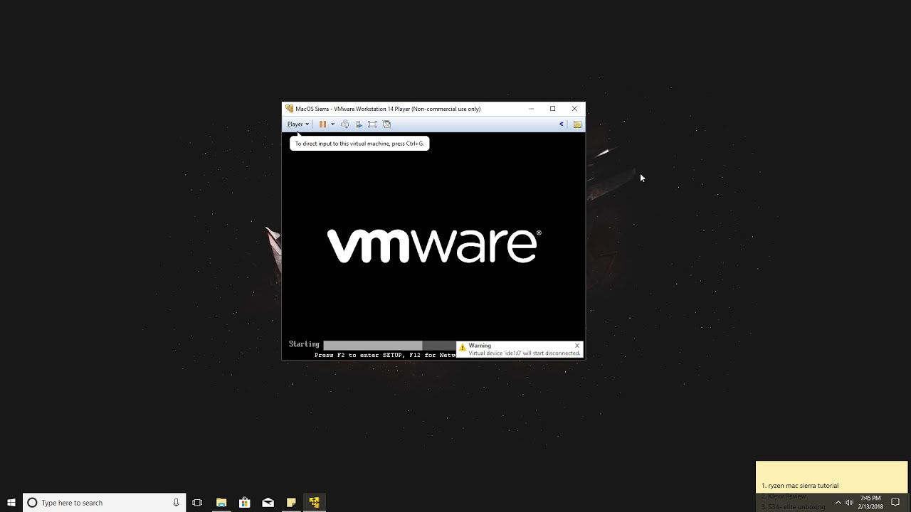 mac os x vmware on amd