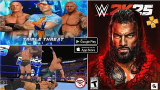 New WWE 2K25 PSP Best Mod v2 [PPSSPP EMULATOR] Cena vs. Ortan vs. Batista | Gameplay