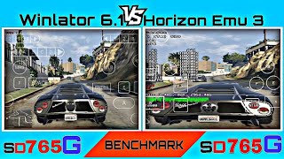 Benchmark: Test  Winlator 6.1 vs Horizon Emu 3 | GTA V 😱