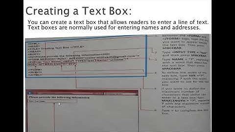 Forms and Frames in HTML Ch-5 Part-1 Class-8