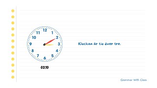 Telling Time in Swedish - Klockan på svenska