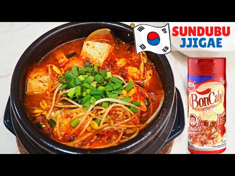 RESEP SUNDUBU JJIGAE BAHAN SIMPLE RASA RESTORAN KOREA. SOP TAHU PEDAS ALA KOREAN DRAMA