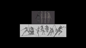 character pose sheet Time-lapse #shorts