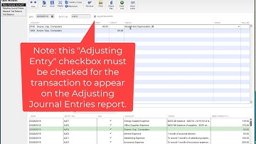 QuickBooks Desktop: Adjusting Journal Entries Report & Error Correction