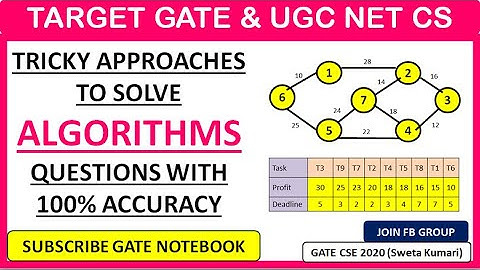 9 PM -Tricky Approaches To Solve Algorithms Questions Easily  - GATE &  UGC NET CS Exam