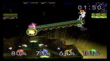 SSB64 Debug Menu - Yoshi vs Poly Pika vs Samus vs Poly Samus