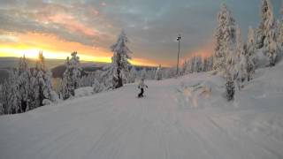 Cypress Mountain snowboarding Feb 2016 Sunset Run Gopro