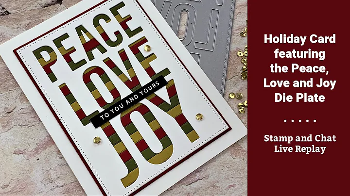 Holiday Card featuring the Peace, Love and Joy Die...