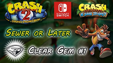 Sewer or Later - Clear Gem #1 ⚪💎 (All boxes) ~ Crash Bandicoot 2: Cortex Strikes Back