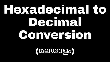 Hexadecimal to Decimal Conversion