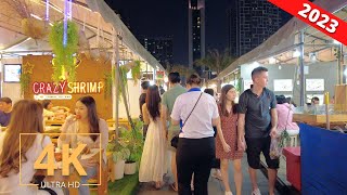 Best Night Market In Bangkok 🇹🇭 Thailand | Downtown Evening Street Walk | กรุงเทพ Jodd Fairs 2023