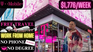 T Mobile Is Paying You $1,776 A Week Non Phone Work From Home Jobs Online Job Remote Jobs shorts