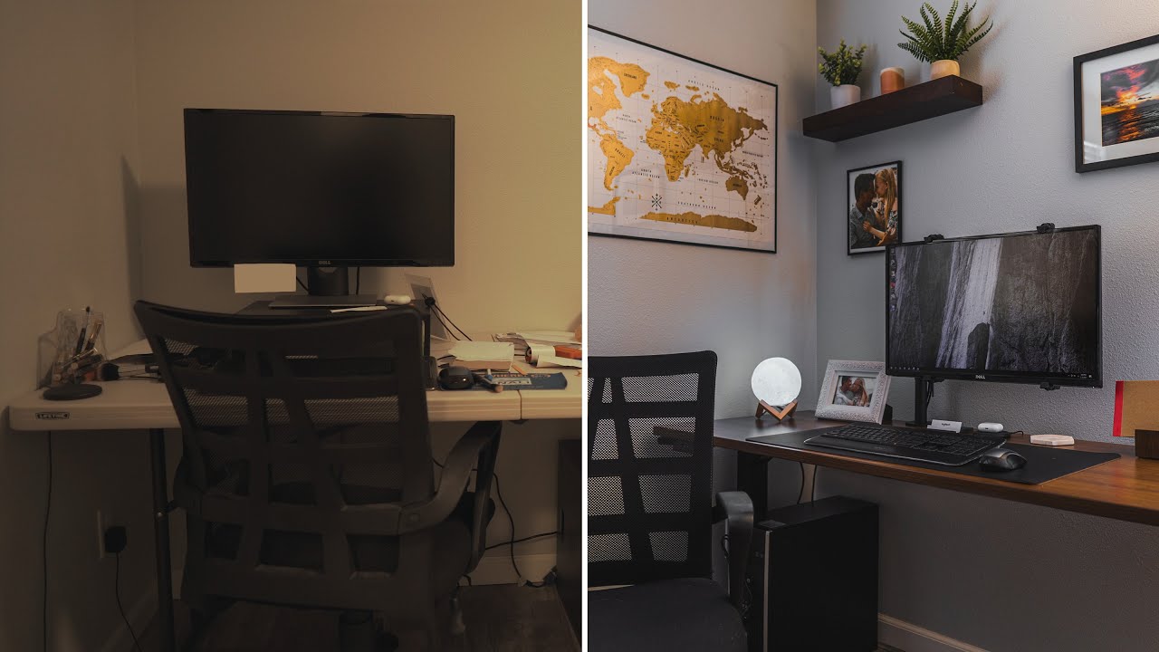 Budget Desk Setup 2021 - Converting A Bedroom Into An Office Space 