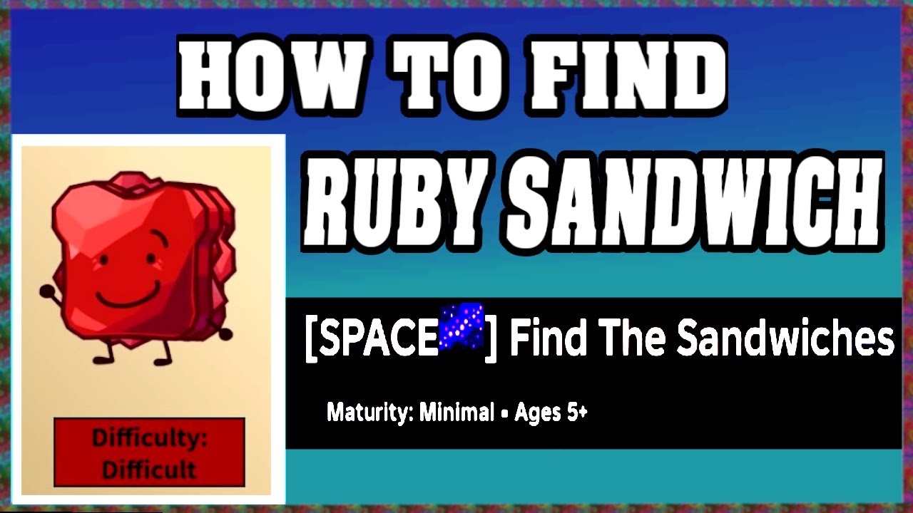 How To Find RUBY SANDWICH in FIND THE SANDWICHES [walkthrough] - YouTube