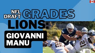 Detroit Lions NFL Draft analysis: Giovanni Manu, OL, University of British Columbia Thunderbirds