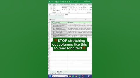 Wrap Text in Excel‼️ #excel