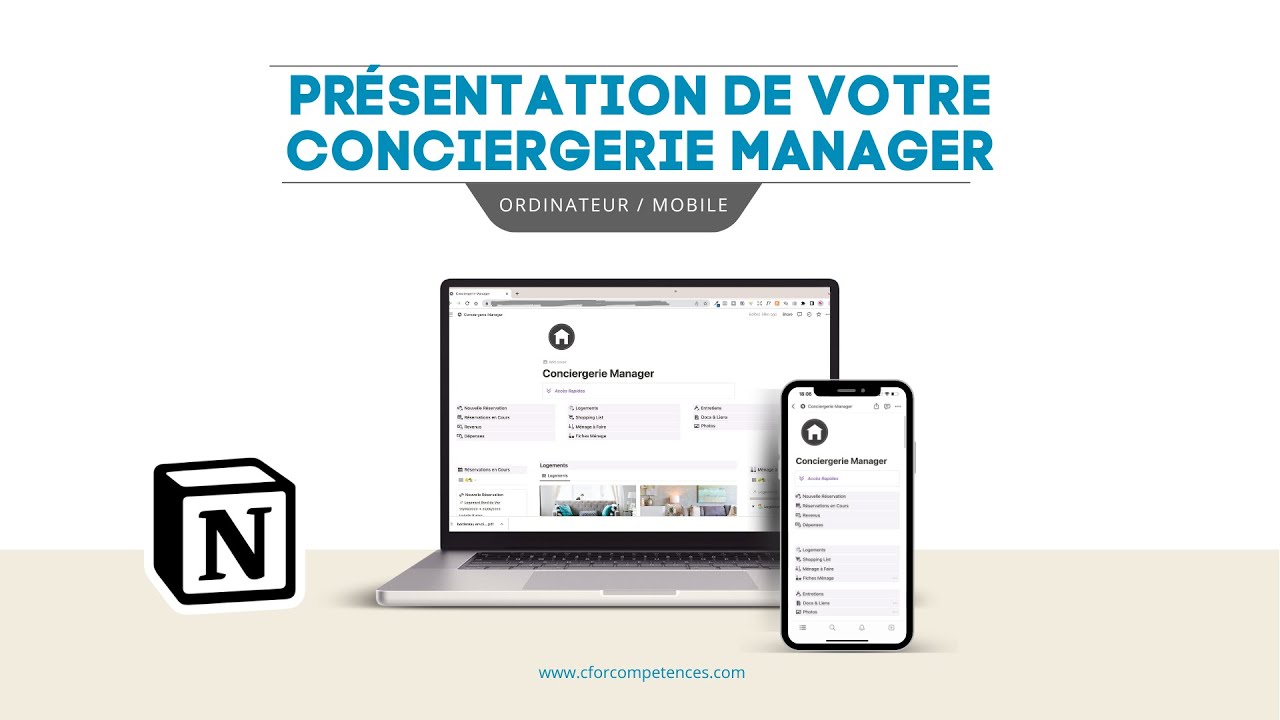 fournir un Template Conciergerie Manager dans Notion pour gérer vos locations courte durée