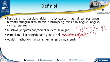 Pemrograman Dasar Pertemuan 13 | Recursive
