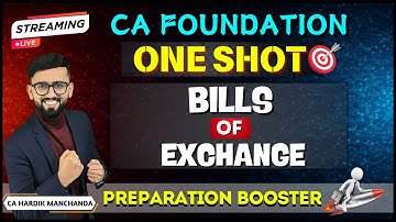CA Foundation Accounts - ONE SHOT  | Bills of Exchange | Most Important Questions |