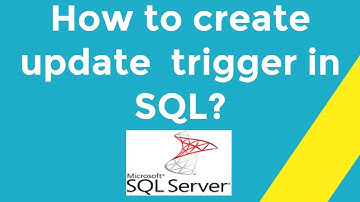 How to create update  trigger in SQL?
