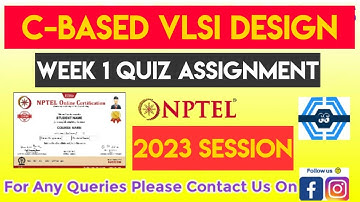 C-Based VLSI Design Week 1 Quiz Assignment Solution | NPTEL 2023 | SWAYAM