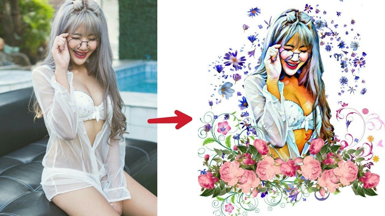 Picsart - Magic flowers trên điện thoại android cực đơn giản!! - YouTube