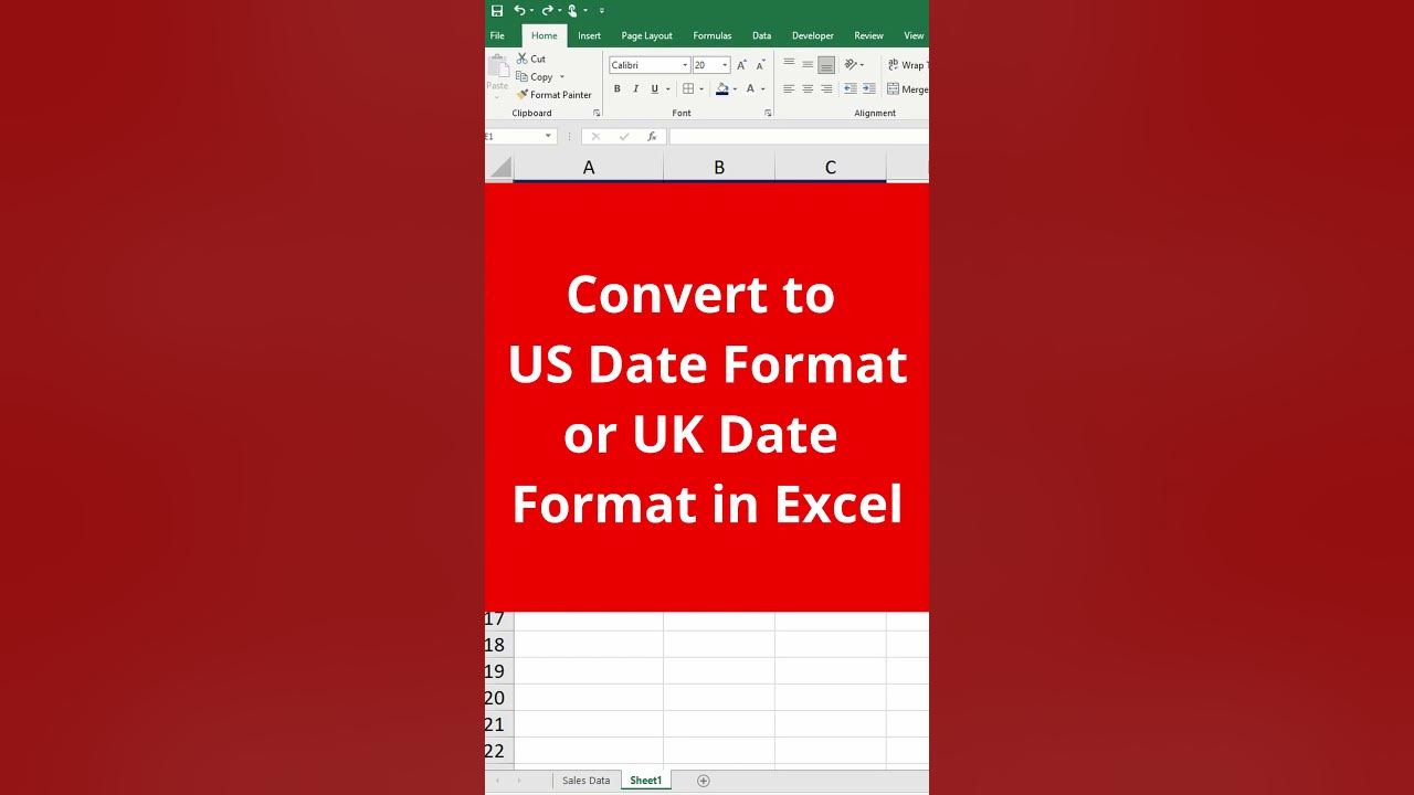 Convert to us date format or uk date format in excel in less than 1