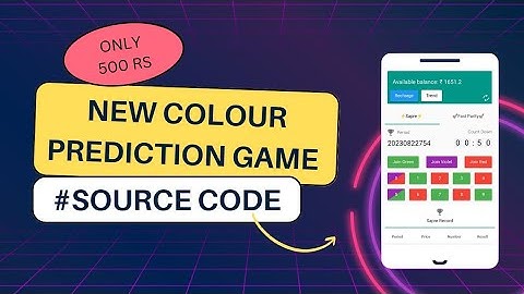 New Colour Prediction Game Source Code - Fin Fister 🧑‍💻🔥