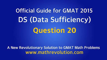Official Guide to GMAT math 2015 (DS 20)｜Math Revolution