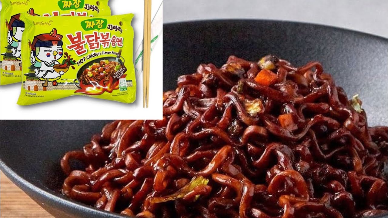Samyang Buldak RamenKorean Black Bean NoodlesBuldak Jjajang Hot chicken Flavor RamenBuldak