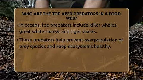 Who Are The Top Apex Predators In A Food Web? - Ecosystem Essentials