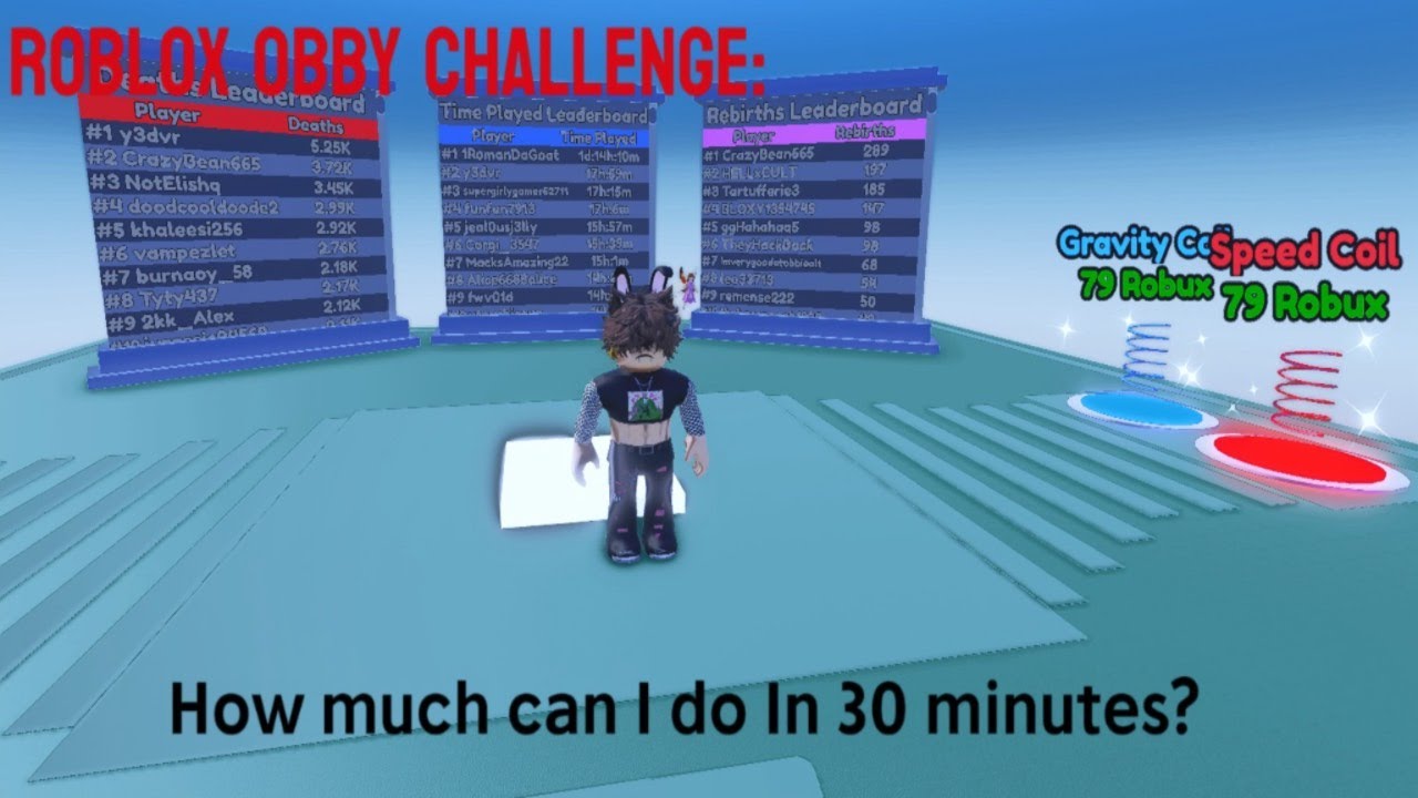 ROBLOX Obby Challenge: How Much Can I Do in 30 Minutes? - YouTube