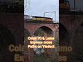 North bound Colas class 70 &amp; South bound Lumo Express pass each other on viaduct #train