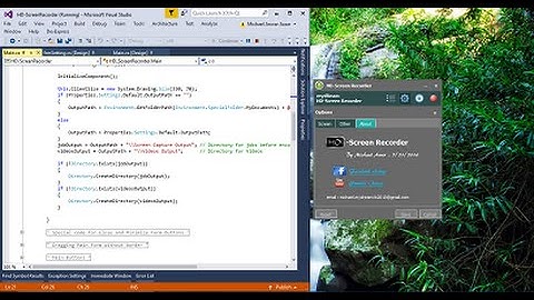 How to make HD Screen Recorder using C# or vb.net with MEE 4 part 04