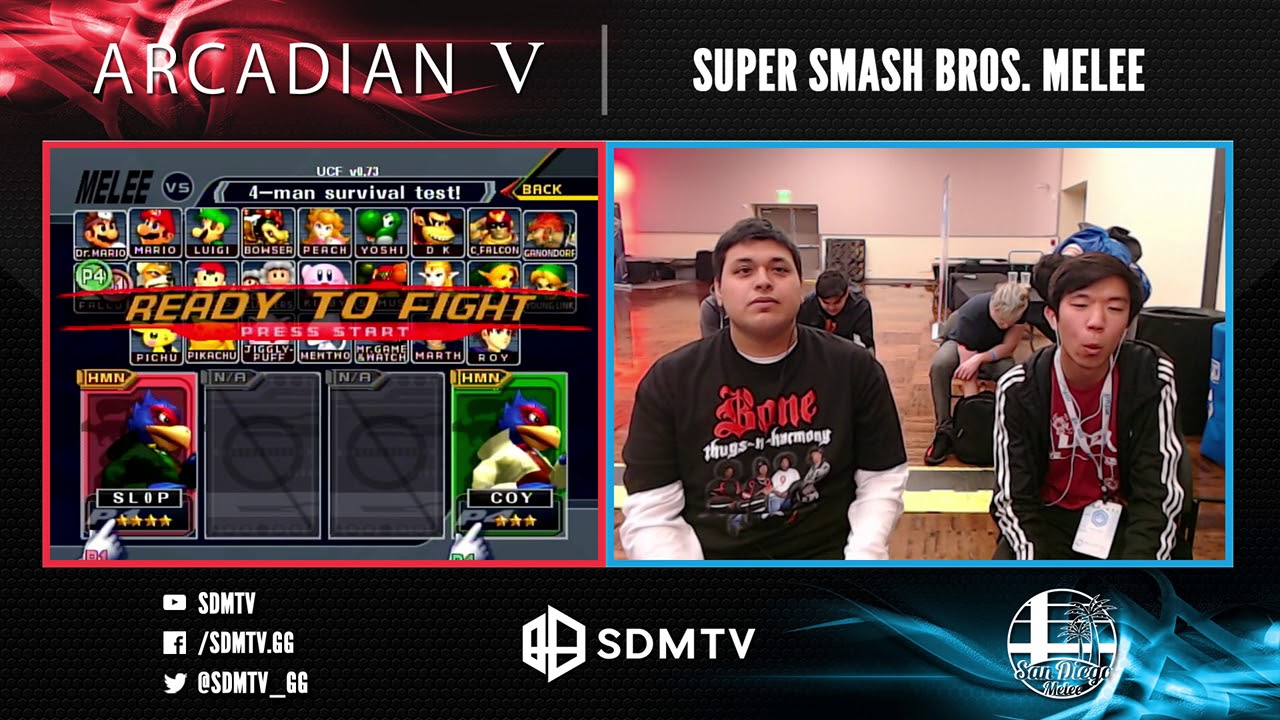 Arcadian 5 - B2S  Gigajohn (Falco) vs. Ripple Overdrive (Falco) - SSBM Singles Top 32 LR3