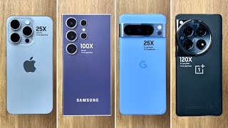 samsung s24 ultra / iphone 15 pro max / pixel 8 pro / oneplus 12 - camera lens switching test