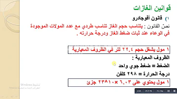 تحميل شرح درس قوانين الغازات