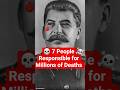 💀 7 People Responsible for Millions of Deaths  #history #historyfacts #facts