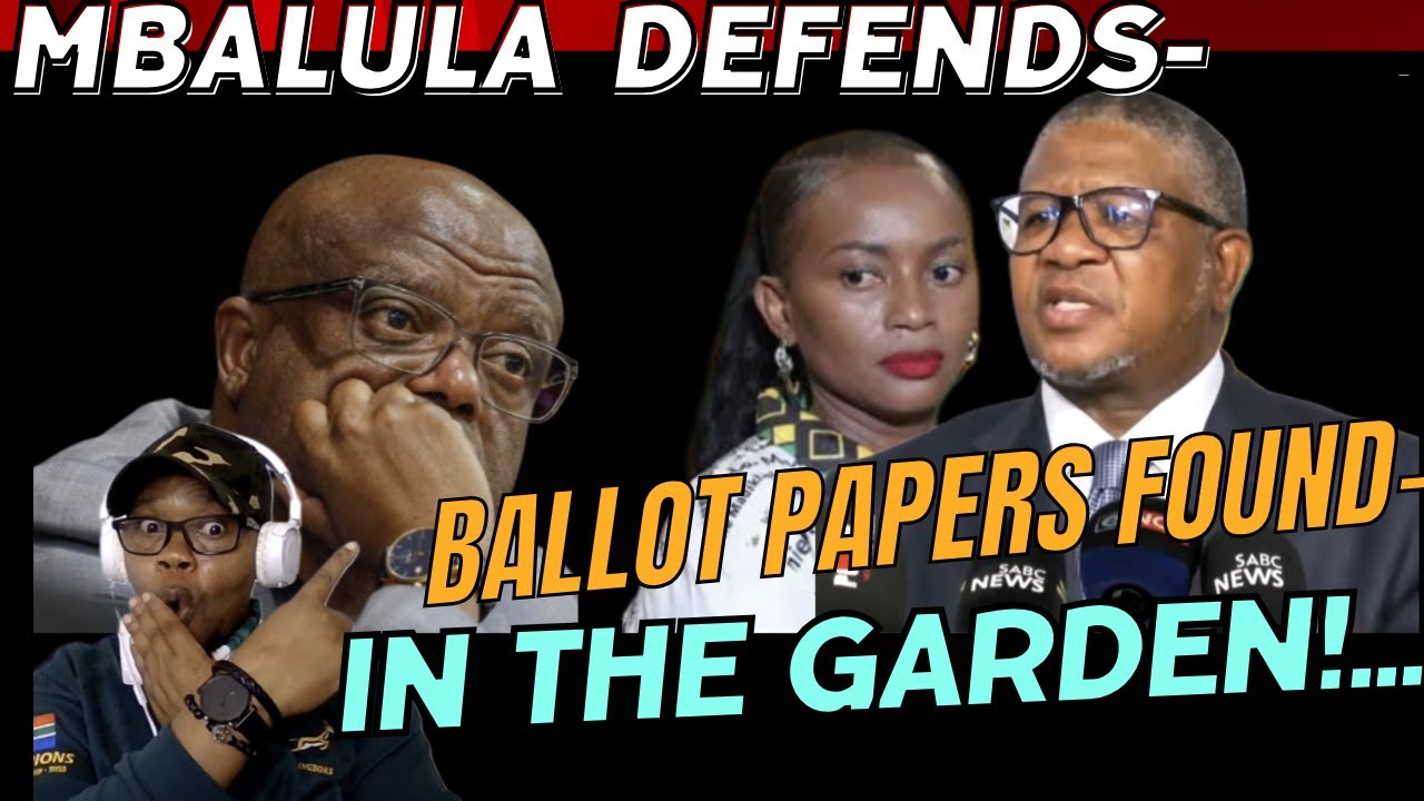 Мбалула защищает найденные в саду избирательные бюллетени. 