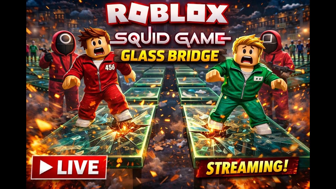 SQUID GAME GLASS BRIDGE! TIME