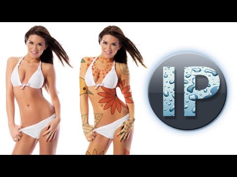 Adobe Photoshop Elements 11, 10 Creating Tattoos using Displacement Photoshop Elements Tutorial