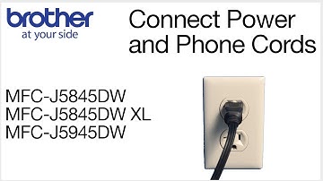 Connecting the telephone and power cords to the Brother MFC-J5845DW