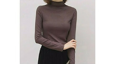 Dạy cắt áo nữ cổ trụ cao liền thân tay dài