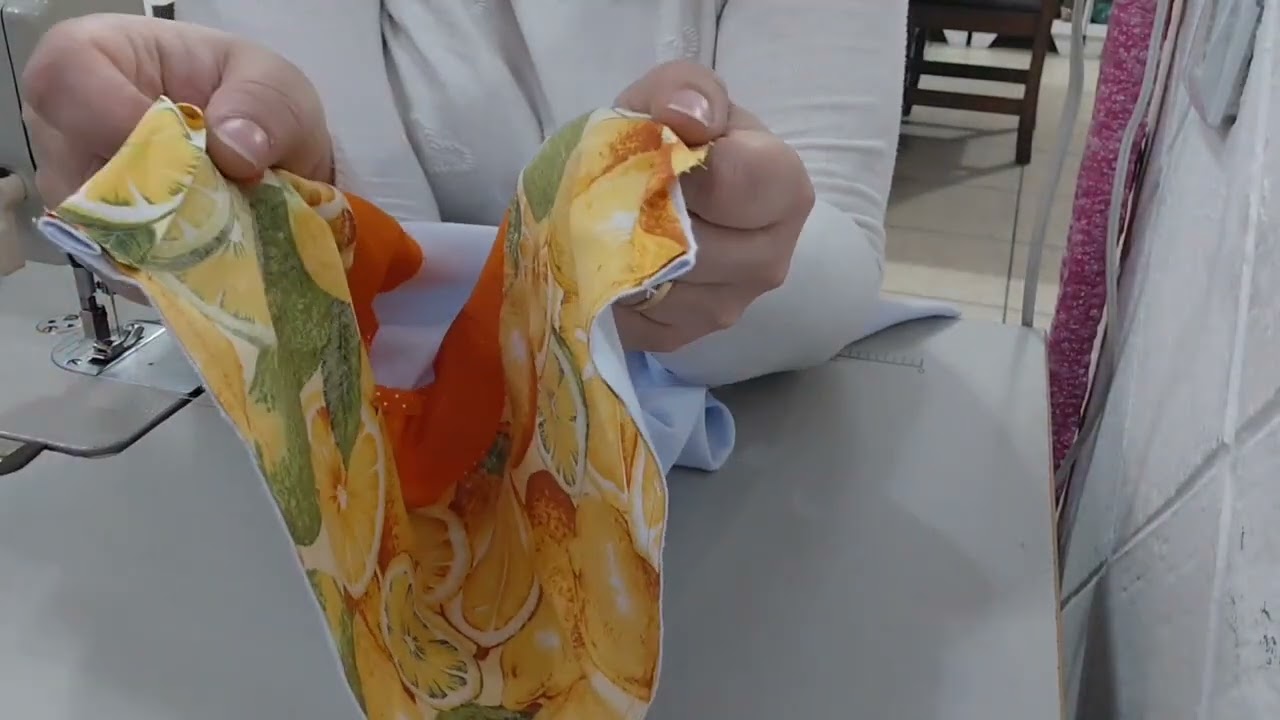 1ª aula do nosso Desafio da Costura Criativa - pano de prato com barrado simples