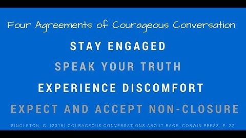 The Four Agreements of Courageous Conversations