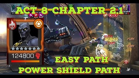 ACT 8 CHAPTER 2.1 EASY PATH | POWER SHIELD | BLACK PANTHER BOSS | MCOC |