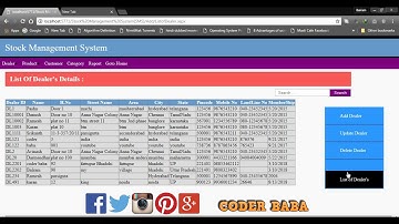 #CODERBABA | Stock Management System | ASP.NET ,C# Project|