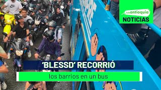 ‘Blessd’ recorrió los barrios en un bus - Teleantioquia Noticias