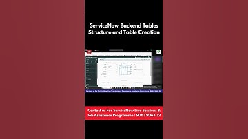 ServiceNow Backend Tables Structure and Table Creation | By Veda Technologies #servicenow